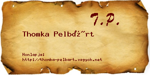Thomka Pelbárt névjegykártya
